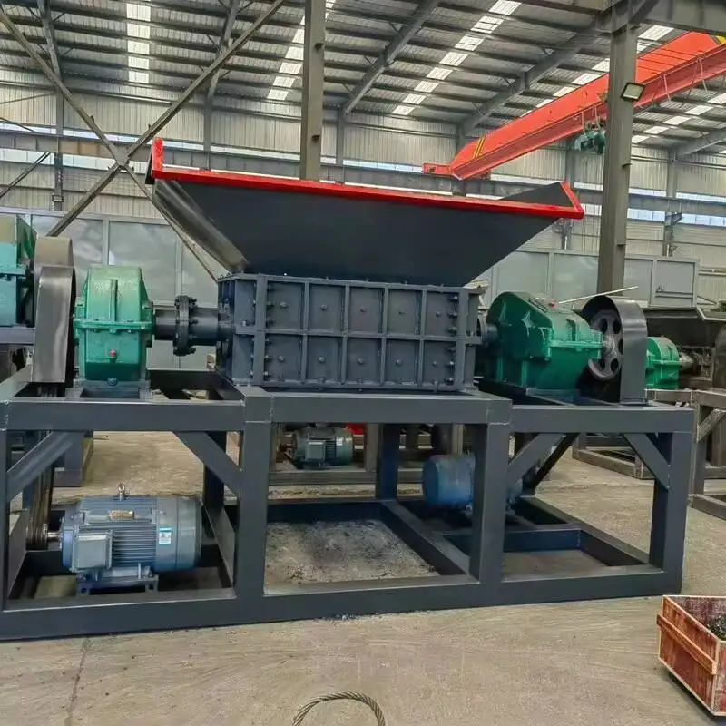 

Многофункциональный измельчитель железа и стали с двойным валом, резиновые шины, пластиковая бытовая дробилка для отходов, промышленная