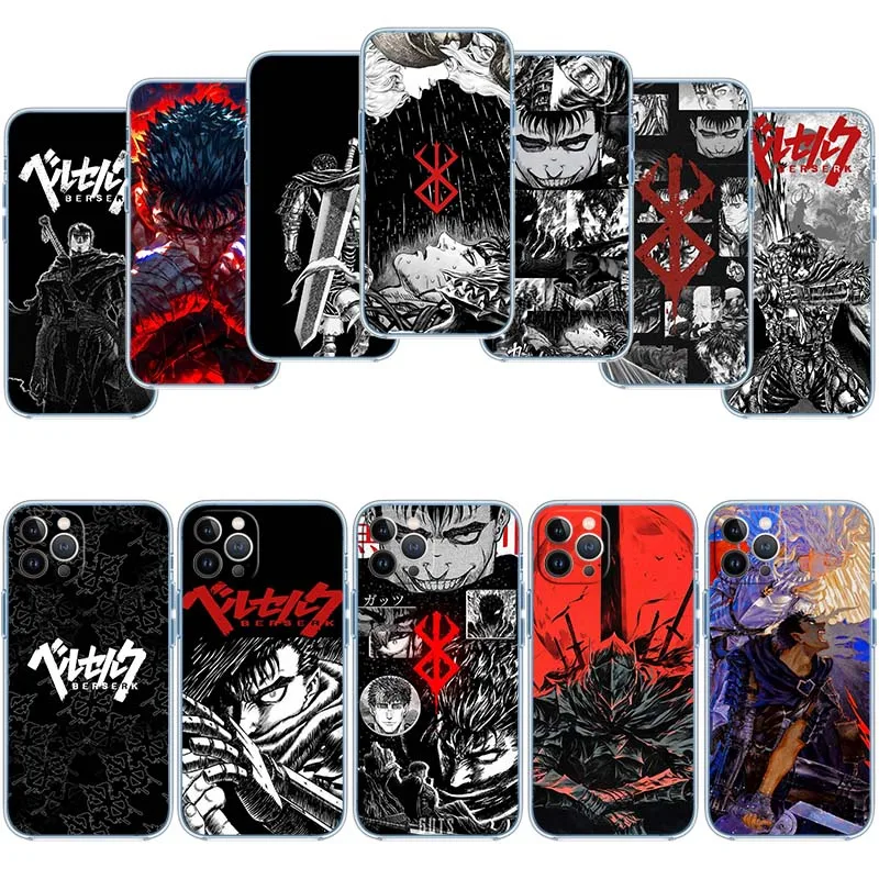 Anime Berserk Guts Phone Case for Moto Edge 20 30 S30 50 Fusion Plus Pro Lite Neo Ultra G24 Power G31 G32 G34 G71 G72 G73