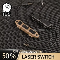 Interruptor de presión táctico WADSN Airsoft para DBAL A2 PEQ-15 NGAL M600 M300 linterna remota botón de interruptor de doble función
