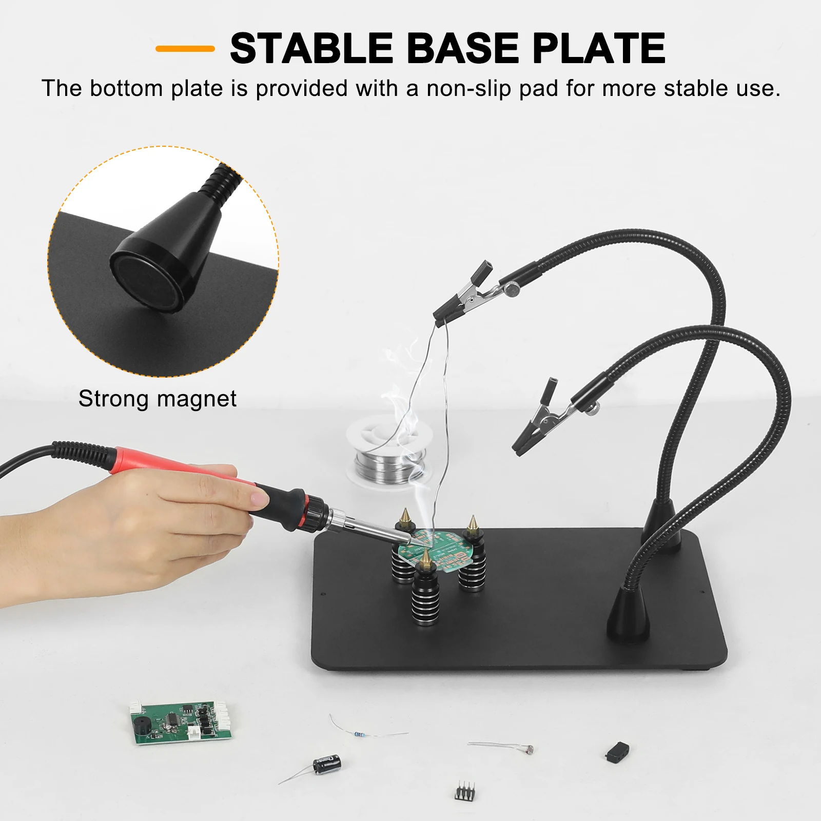 Newacalox magnetischer flexibler Arm Leiterplatte fester Clip Löten dritte Hand Schweiß station Löt halter Reparatur werkzeuge