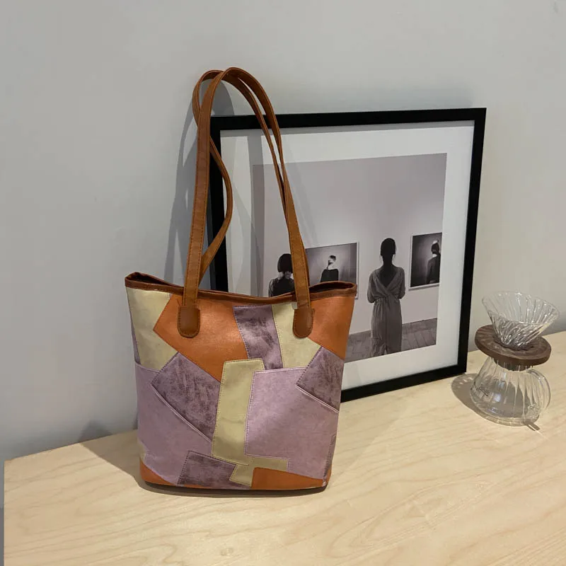 

Casual Sewing Thread Interior Compartment Tote Bags Fashion 2024 High Quality Bags for Women Soft Zipper Pu Women's Handbags