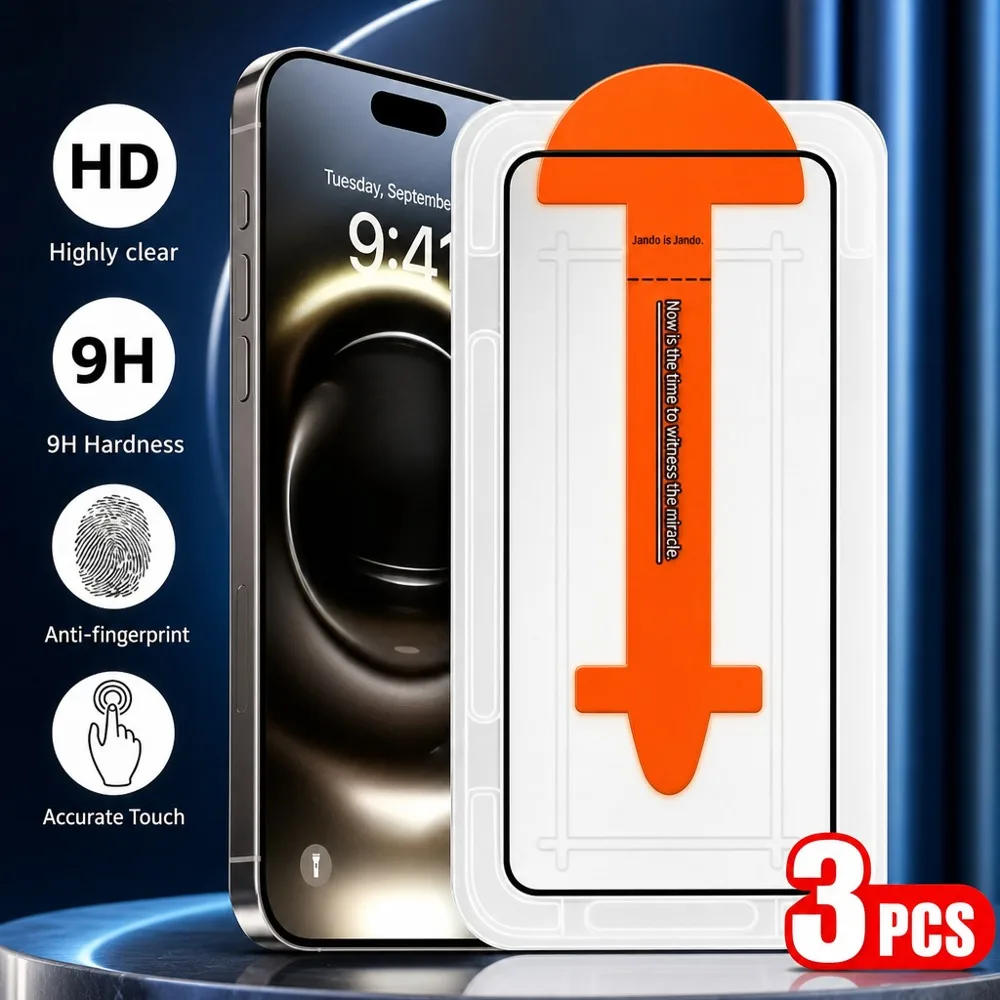 3PCS gehärtetes Glas für iPhone 11 12 12 mini 13 13 mini 14 Displayschutzfolie für iPhone 11 Pro 11 Pro Max 12 Pro 13 Pro 14 Pro HD