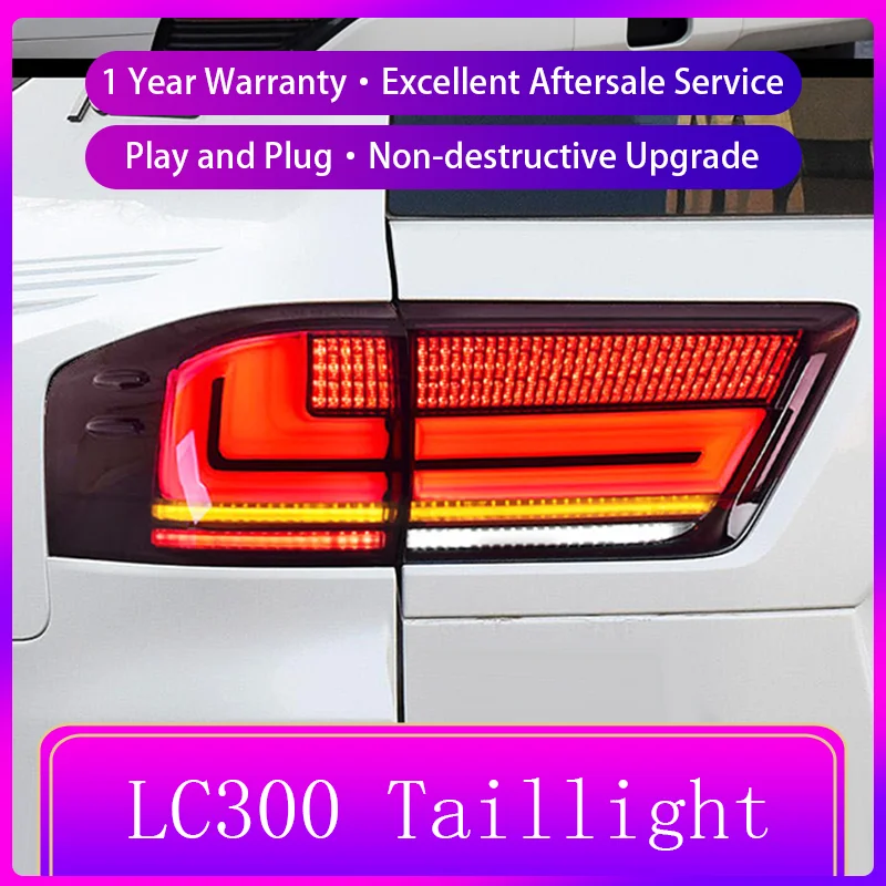 Taillight For Toyota Land Cruiser LC300 2022-2024 Tail Light DRL Rear Lamp Vehicles LED Bulbs Modified Automatic Car Accessories