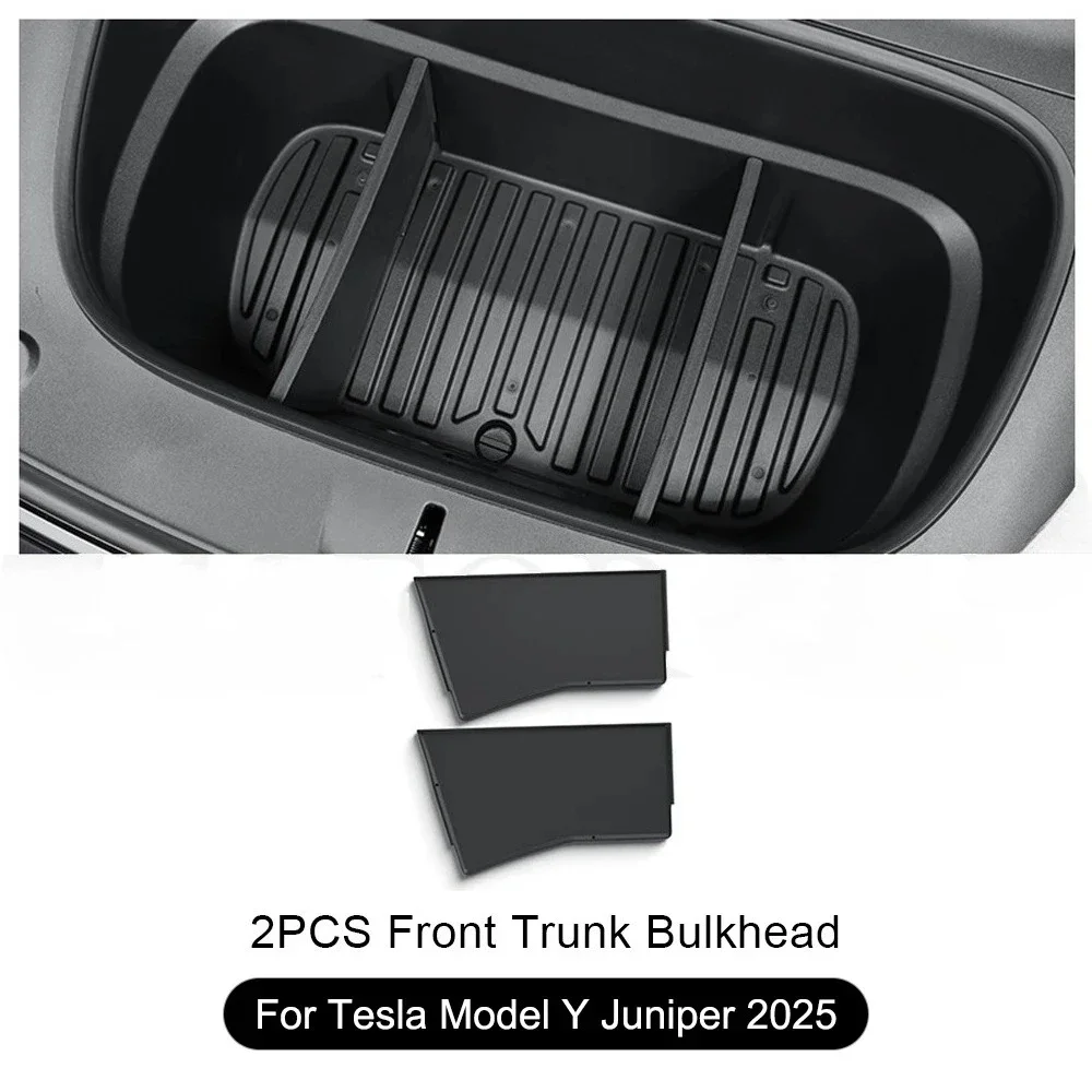 Front Trunk Cover Roller Curtain Trunk Partition Organizer Divider Baffle Cargo Cover Protector Board For Tesla Model Y Juniper