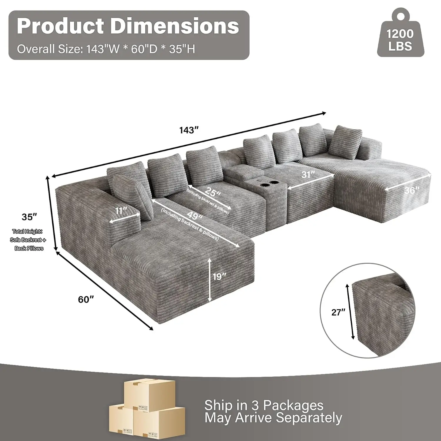Thumbnail 2 - #27 Cheap Modular Sectional Sofas Worth Buying