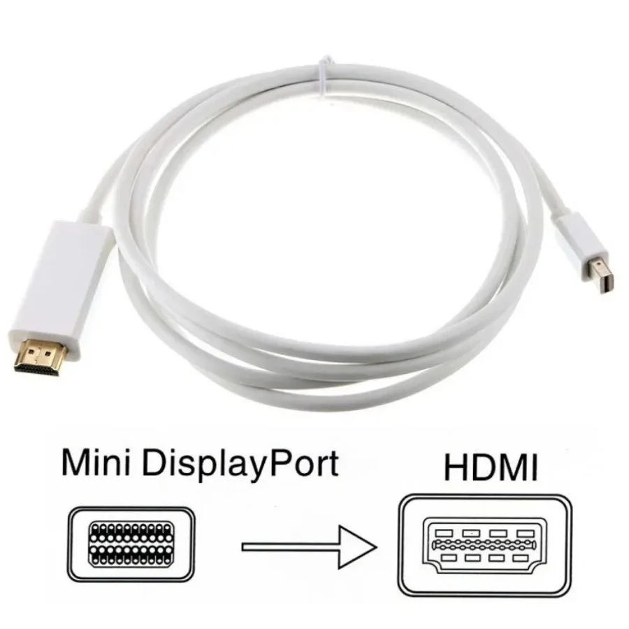 4K Mini DisplayPort إلى HDMI-متوافق 1.8M DP إلى HDTV محول كابل DP إلى HDMI محول لأجهزة الكمبيوتر المحمول العارض Mac