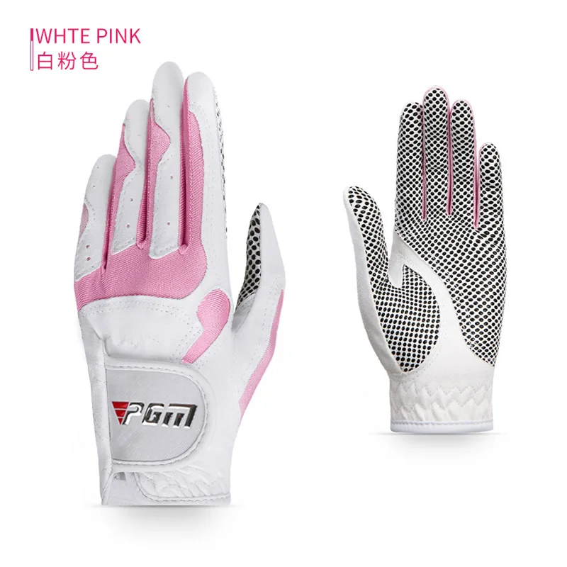 Golf Gloves Women Pair Left Right Hand Lycra Non-slip Particles Gloves Better Grip And Club Control Fit Ladies Girls 2025 White