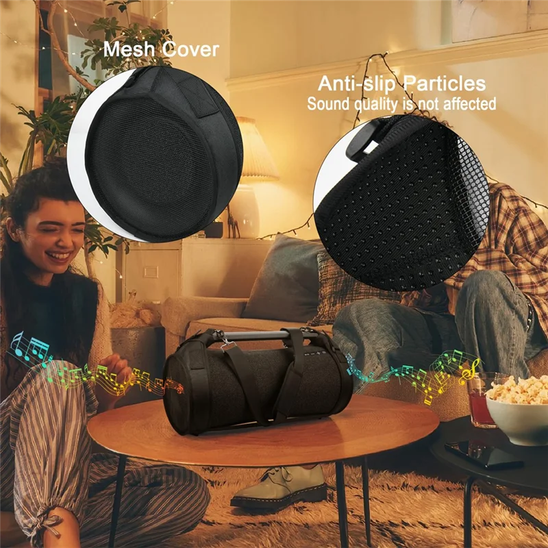 

Txesign Travel Carrying Strap Case For Sony SRS-XG500 Wireless Portable Boombox, Two Sides Mesh Covers Case With Shoulder Strap