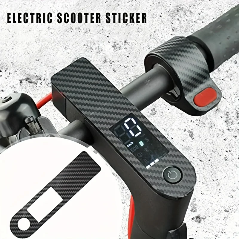 1 set of carbon fiber texture panel waterproof and non-slip accelerator + instrument film suitable for m365/pro electric scooter