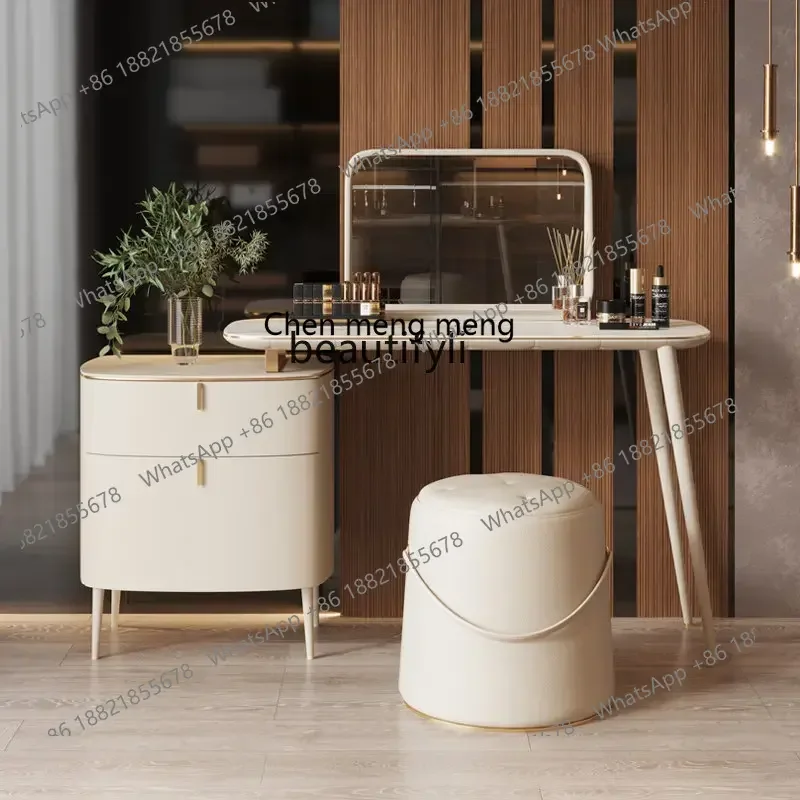 

cc182R1 Nordic Dresser Bedroom Small Apartment Light Luxury and Simplicity Makeup Table Storage Cabinet Integrated.