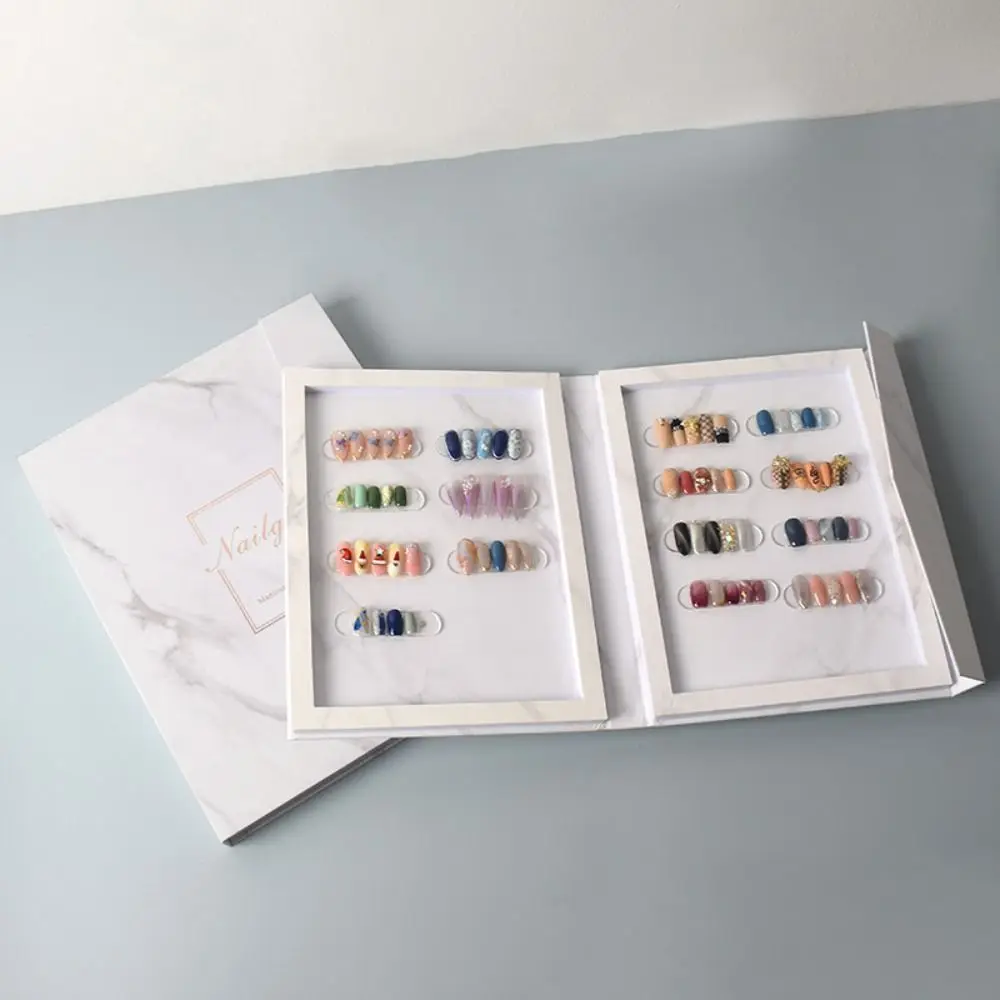 

Large-capacity Magnetic Nail Display Book Multi-functional Space Saving Nail Gel Polish Showing Shelf DIY Simple