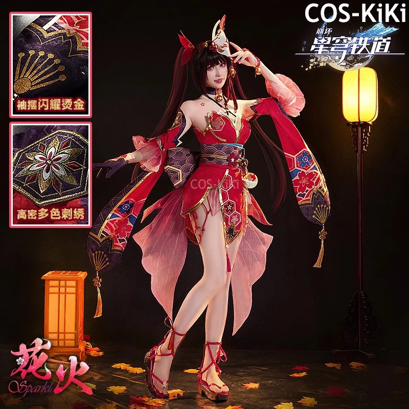 COS-KiKi Honkai: Star Rail Sparkle Game Suit Lovely Kimono Uniform Cosplay Costume Halloween Party Role Play Outfit Women S-3XL