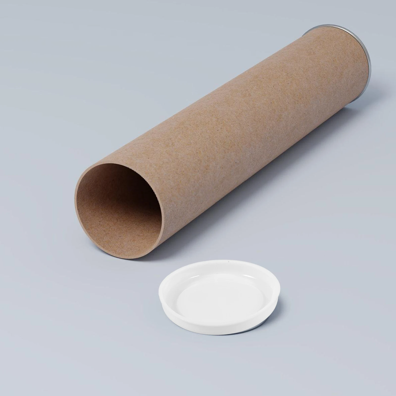 

50pcs Paper Tube Mailing Cap Round Kraft Blue Plastic End Caps for Tubes Storage Shipping Art Supplies Poster Plugs