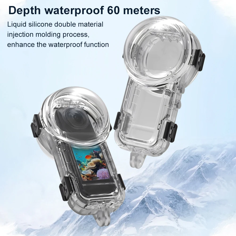ダイビングケース Insta 360 X5 防水ハウジングカバー水中プロテクターアンチスクラッチ不可視ダイビングケースカメラアクセサリー