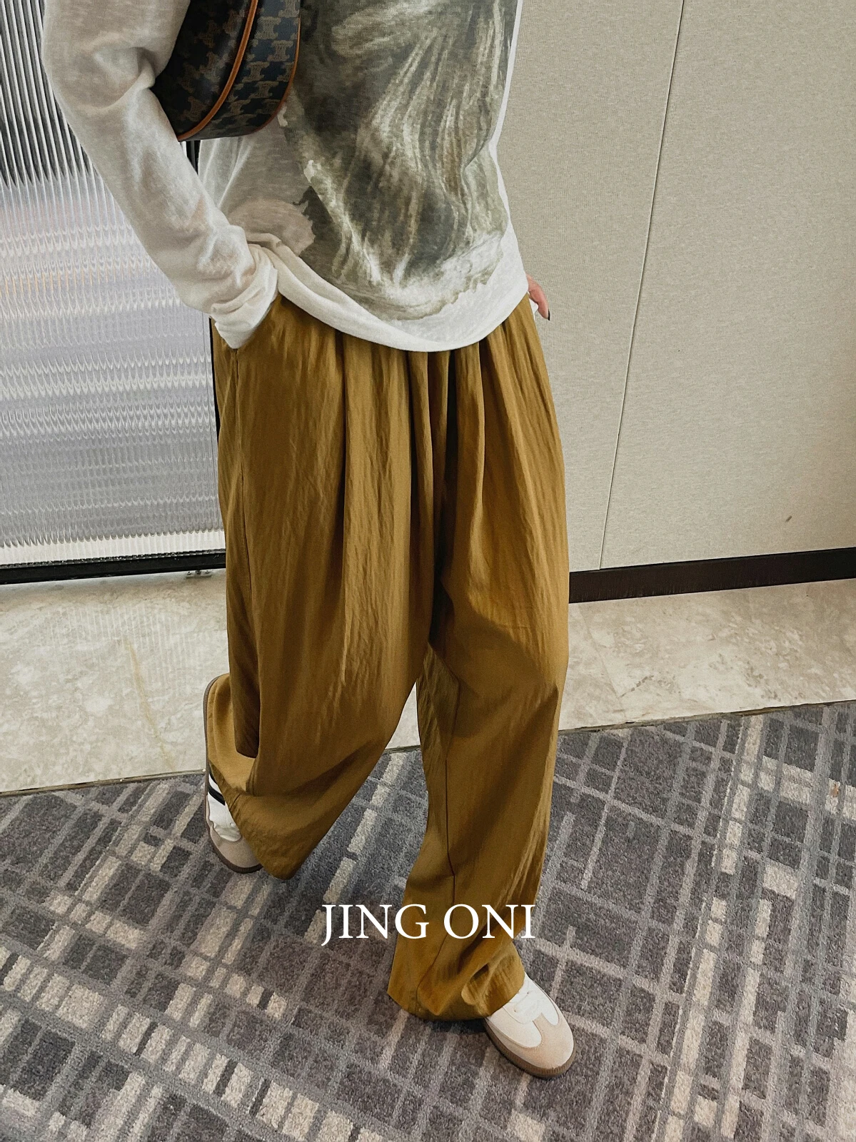 

Long Pants Satin Women Clothing 2023 Y2k Fashion Korean Style 90s Vintage Cargo Wide Leg Trousers Baggy High Waist Elegant Chic