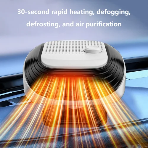 Imagen 2 del producto 360 °   Calefactor de Coche Rápido de Invierno con Rotación, 12V/24V, Ventilador de Calefacción para Coche, Gran Área de Soplado, Velocidad del Viento Ajustable, Desempañador de Parabrisas 2026