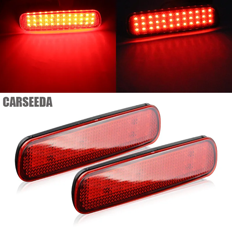 2PCS Car LED Rear Bumper Reflector Brake Light Tail Lamp for Toyota Land Cruiser 100/Cygnus LX470