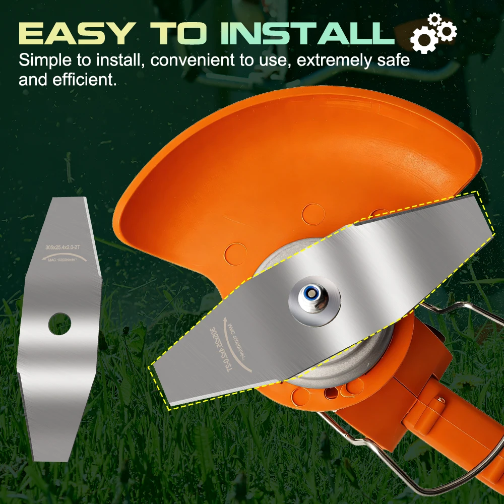 1pc 305x25.4x2.0 Cutting Disc Lawn Mower Accessories 2T Brush Cutter Blade Grass Trimmer Knife Garden Tool Parts