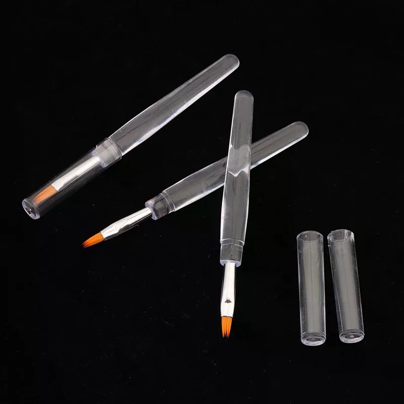 5/10 PCS Portable Disposable Lip Brush Lipstick Brush with Cover Transparent Rod Single Makeup Concealer Lip Gloss Brush