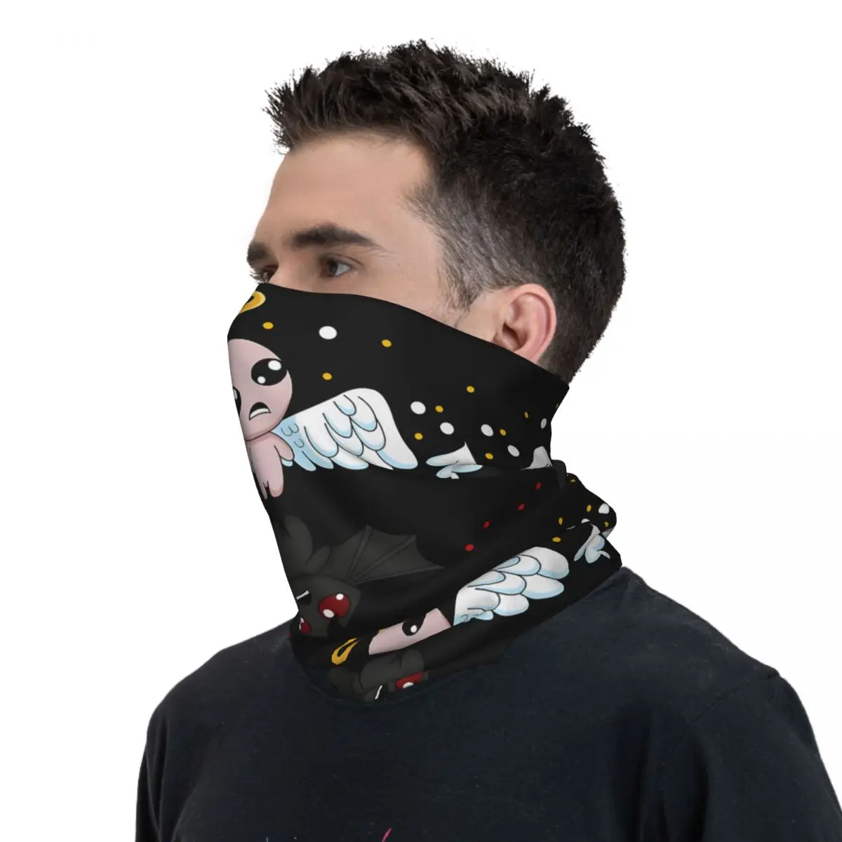Angels And Demons Scarf Neckerchief Neck Face Mask Polyester