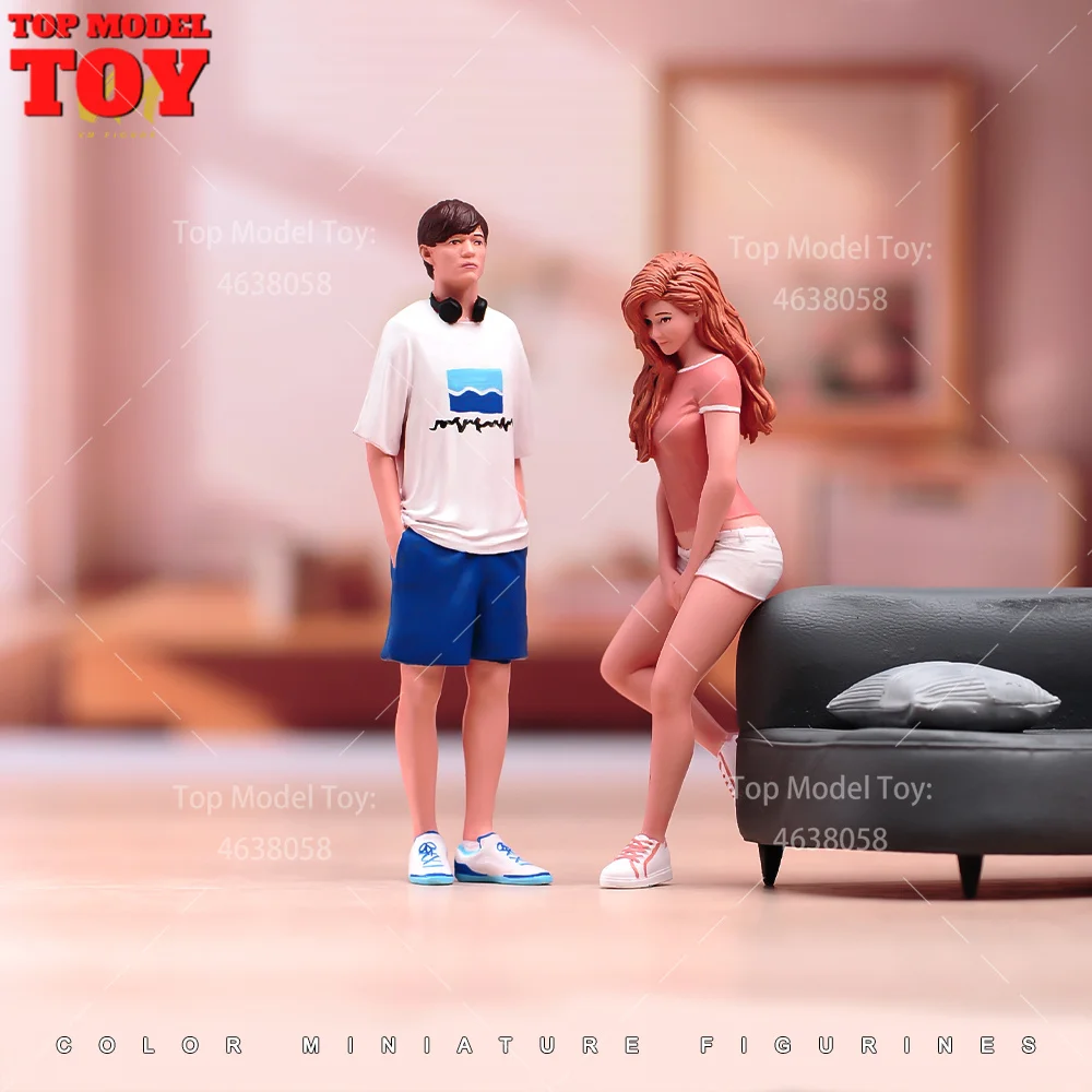 

Painted Miniatures 1/18 1/24 Scale Young Boys and Girls Beauty Female Male Scene Figure Accessory Model For Car Decorate