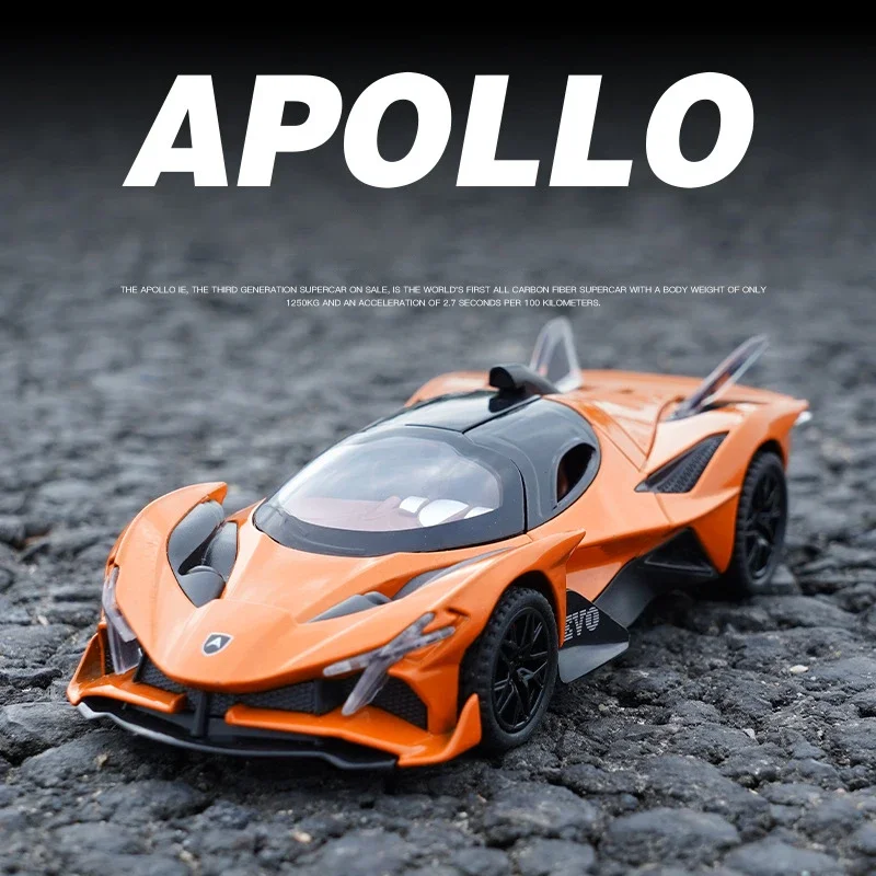 

1:32 Apollo Project EVO Alloy Cast Toy Car Model Sound and Light Toy Collectibles Birthday gift