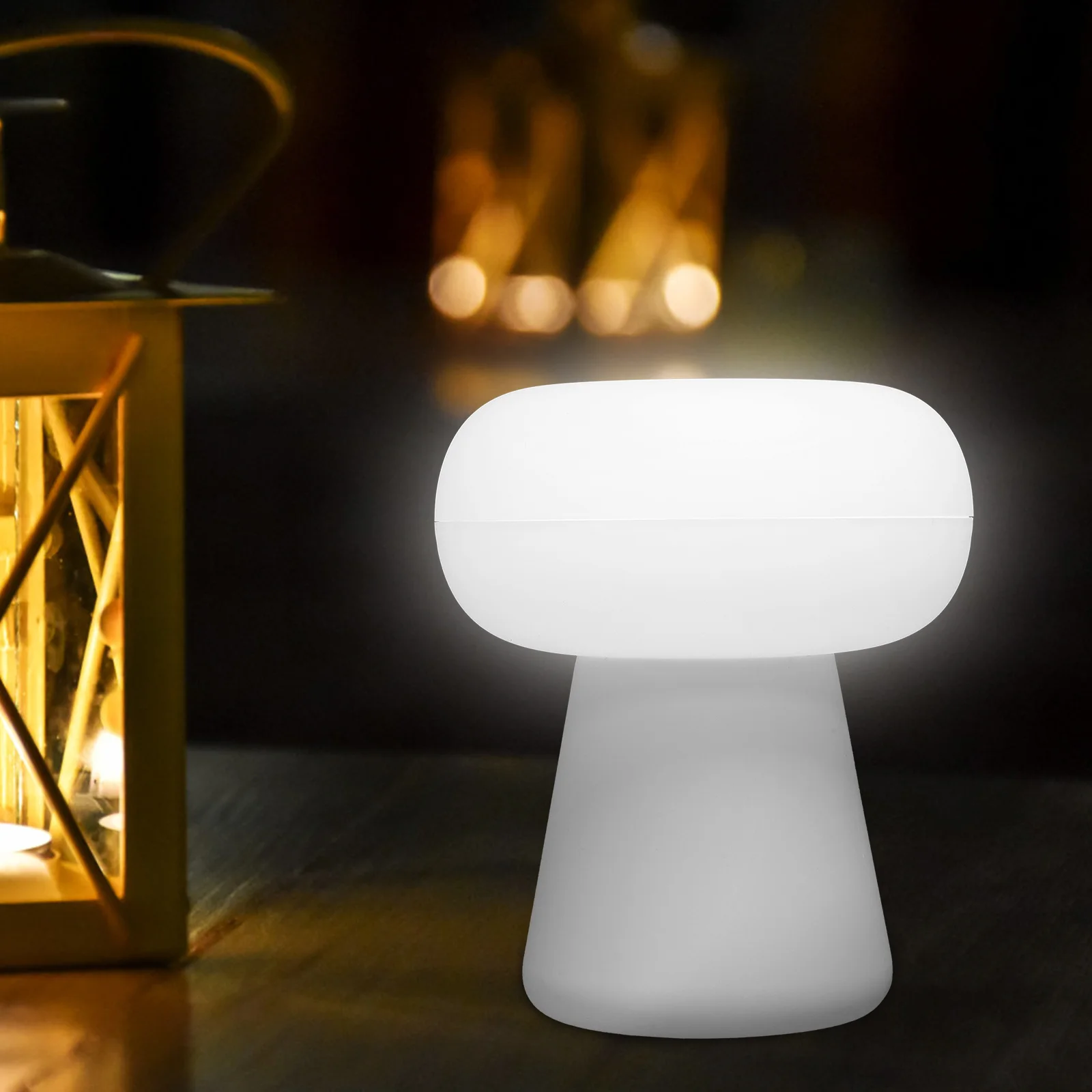 1 مجموعة قابلة للشحن ABS مصباح الليل عن بعد الأبيض ساعة ليد ضوء أباجورة لغرفة الديكور دراسة ساعة الضوء