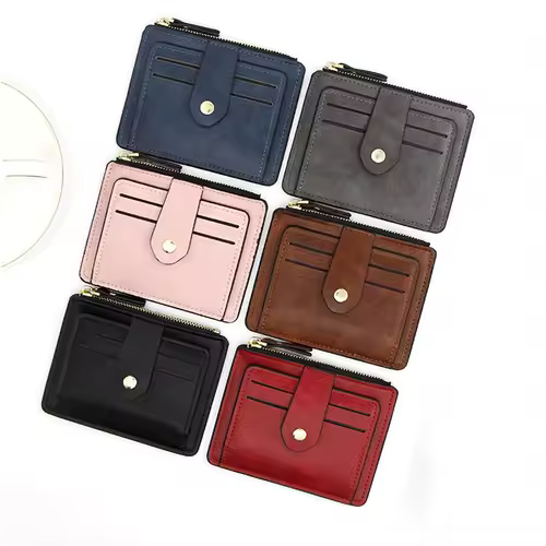 Luxury Small Men's Credit ID Card Holder Wallet Male Slim Leather Wallet with Coin Pocket Brand Designer Purse for Men Women - Image 5