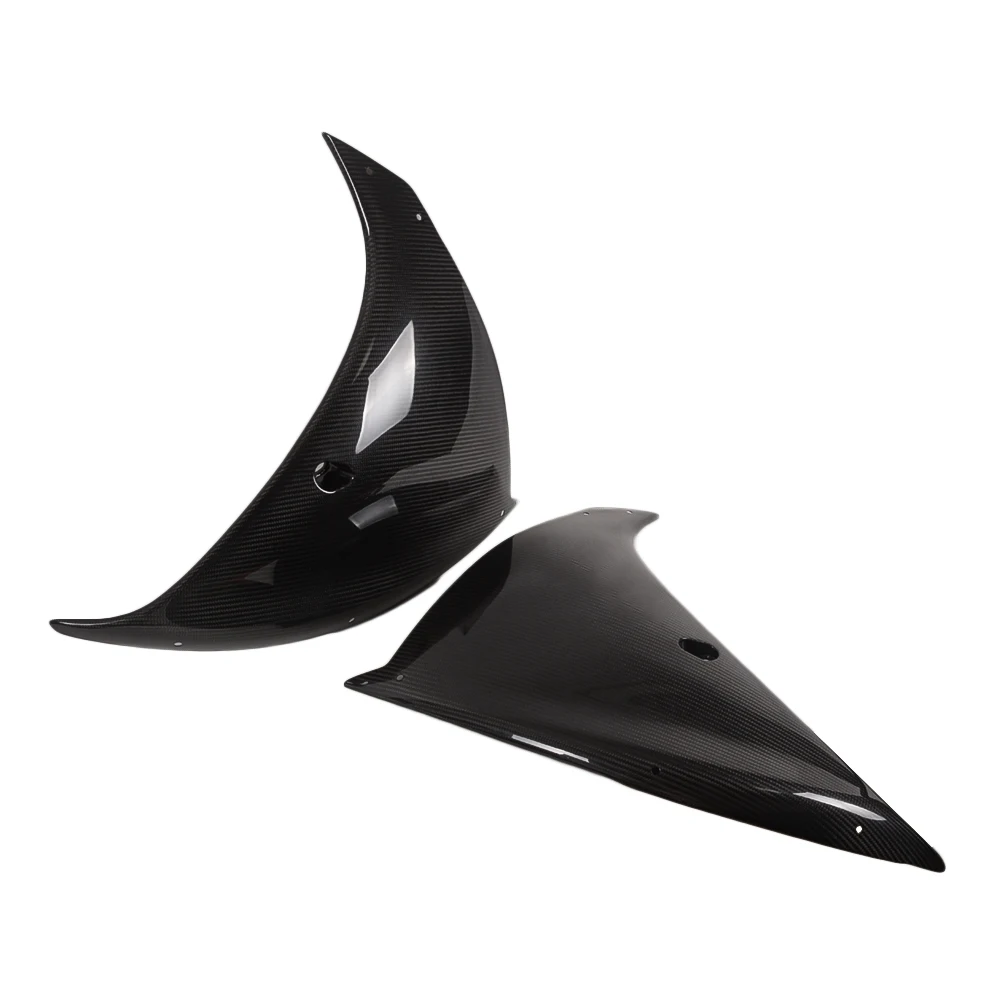 Per Yamaha YZF-R1 2009 2010 2011 2012 2013 2014 1 paio di carene per moto lucide con pannello laterale in vera fibra di carbonio