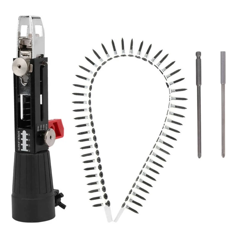 Imagem -02 - Elétrica sem Fio Screw Gun Drywall Wodworking Tool Power Drill Comprimento Ajustável e Profundidade Fácil de Usar Carpintaria