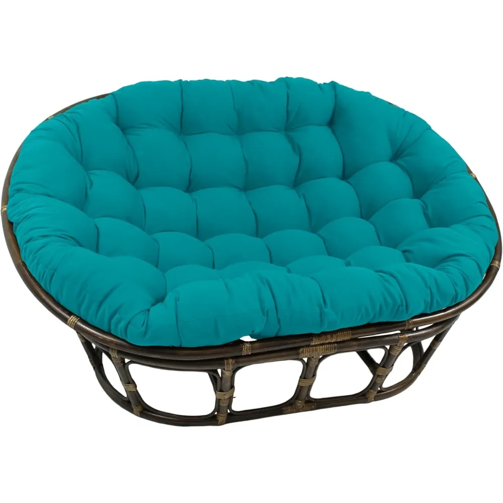 

Twill Double Papasan Cushion, 1 Count (Pack of 1), Aqua Blue