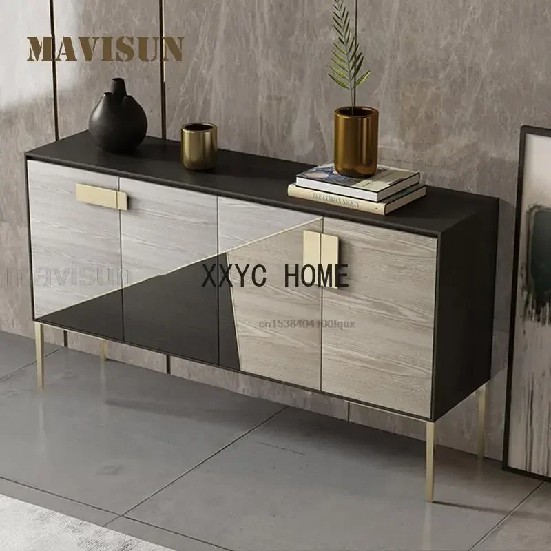 Nordic Sideboard Storage Cabinet Design Buffet Tables For Living Room Stainless Steel Feet With Multi-drawers In High Quality