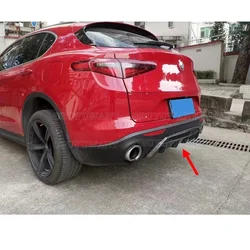 For Alfa Romeo Stelvio 2017 2018 2019 Rear Lip Diffuser High Quality Carbon Fiber / FRP Spoiler Car Bumper Apron Guard