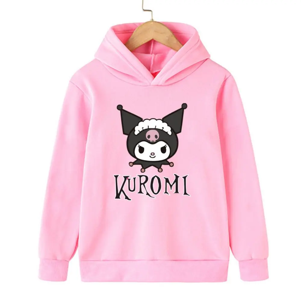 

NEW Winter Hello Kitty Children Clothes Kids Clothes Girl 2024 Hoodie Hoodies Harajuku Style Child Sweatshirt Sizes 100-160 Warm