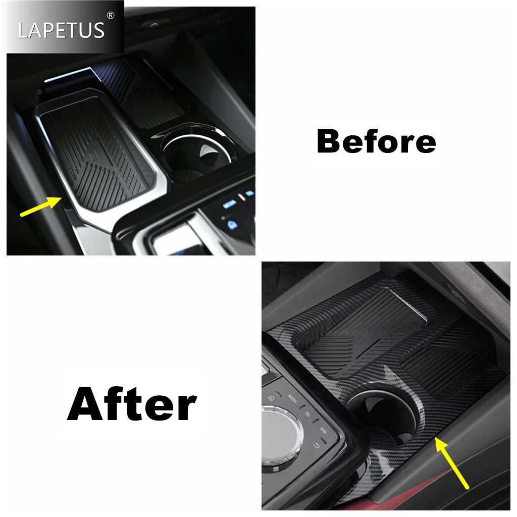 

ABS Auto Center Console Shift Gear Frame / Water Cup Holder Decor Panel Cover Trim Accessories For BMW 5 Series G60 2024 2025