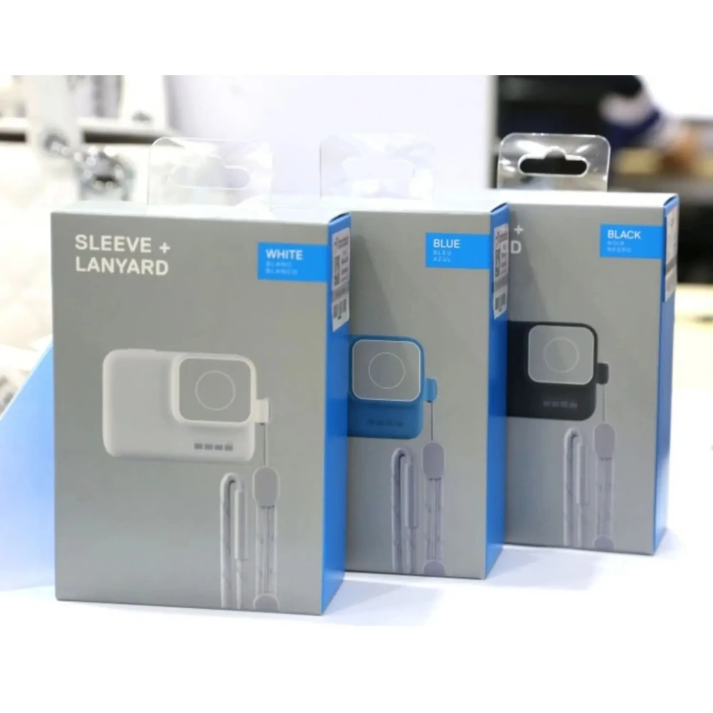 ของแท้สำหรับ GoPro hero7/6/5กล้องเพื่อการกีฬาอุปกรณ์เสริมฝาครอบป้องกันซิลิโคน + สายคล้อง