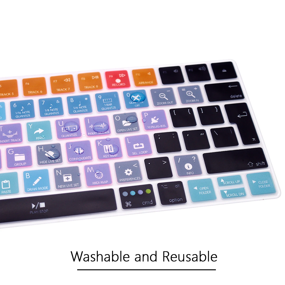 Shortcut Hotkey Silicone Keyboard Cover Skin For Apple iMac Wireless Magic Keyboard 2nd Gen MLA22LL/A Model A1644 EU Layout