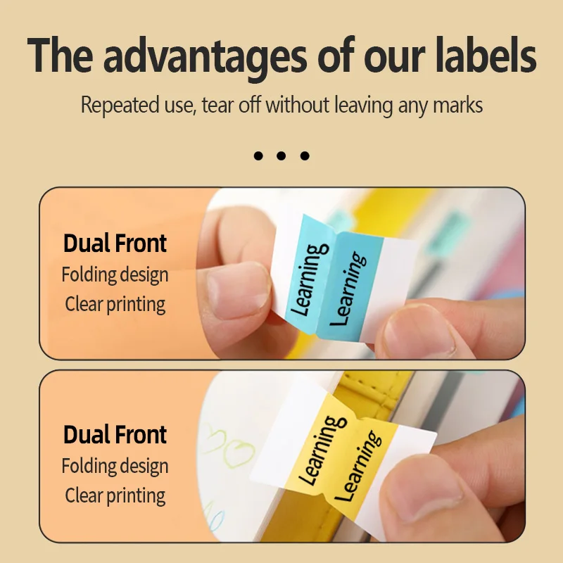 NIIMBOT index intelligent printer thermal label stickers suitable for B21 B3S B1 B203 color label stickers self-adhesive label w