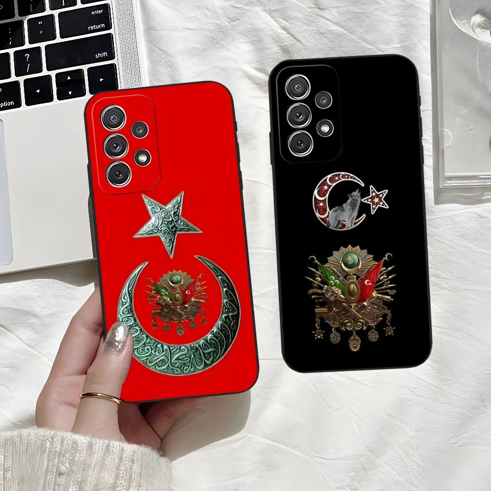 Turkey Flag Phone Case for Samsung Galaxy S23 Ultra S24 S22 S20 Fe S21 Plus A54 A34 A24 A53 M54 Note 20 Cover