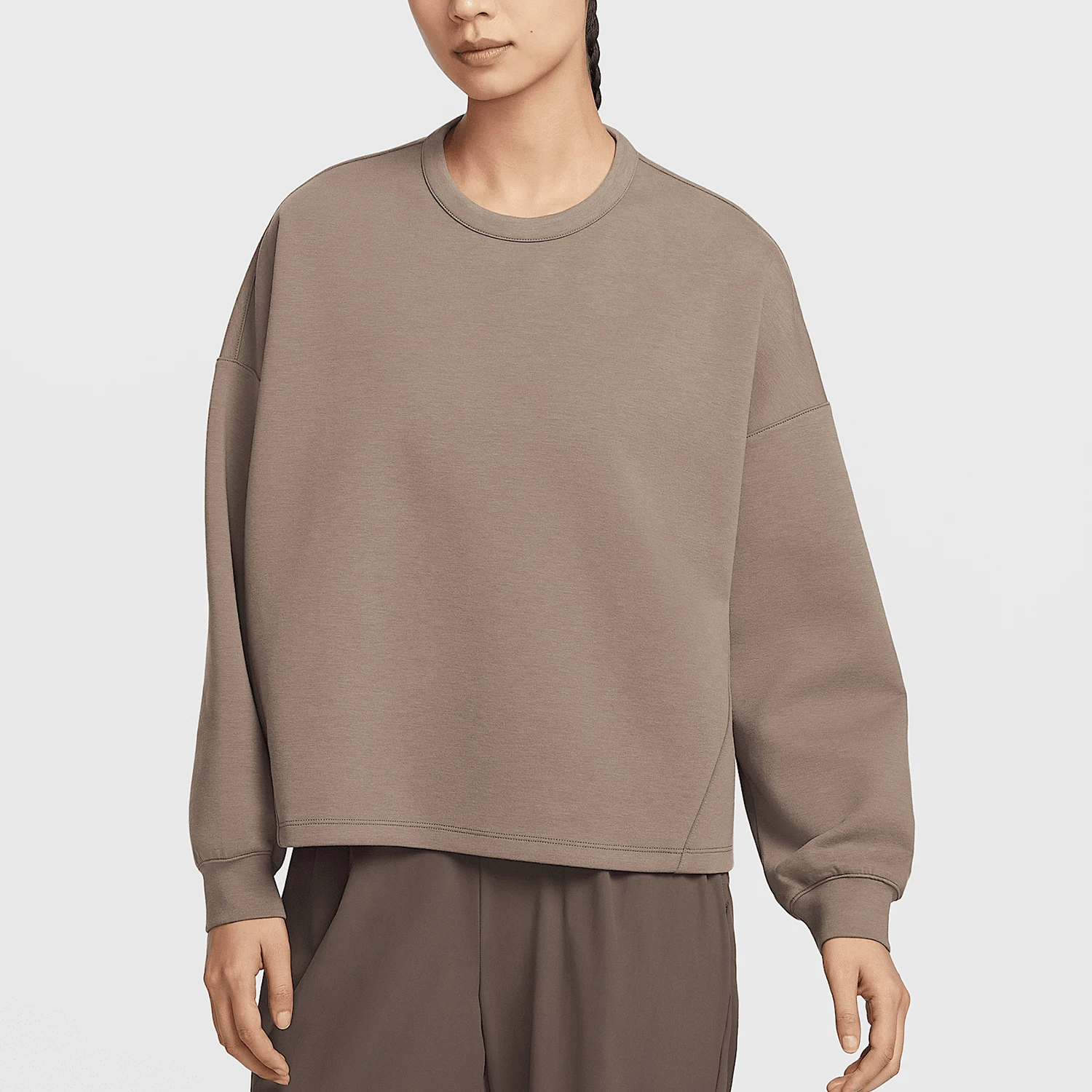 

Nike genuine Autumn/Winter New Women's Sport Warm Loose Cropped Sweatshirt HQ8194-233