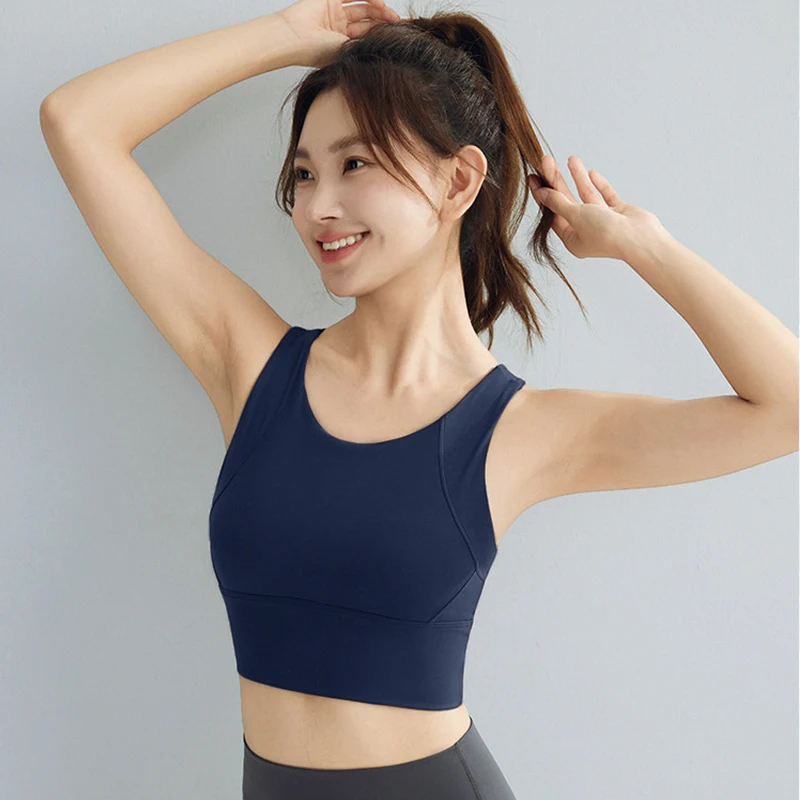 Sexy Damen-Sport-BH aus Nylon, festes Brustpolster, Anti-Durchhängen, atmungsaktiv, Komfort, Freizeitsport, Workout, Laufen, Pilates, Fitness-BH
