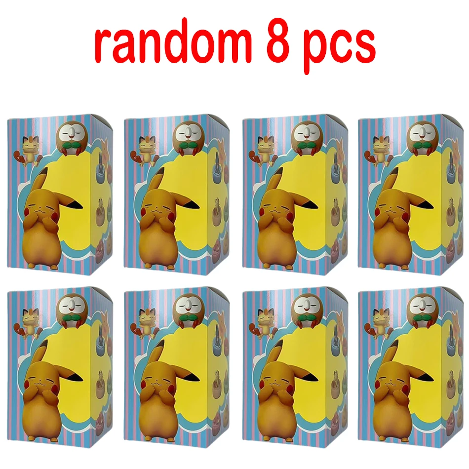 Anime Pokémon Blind Box Modellfigur 1-12 Stück Pikachu Schlaf-Serie Innenraumfigur Schlafende Position Spielzeug Geschenk für Freunde