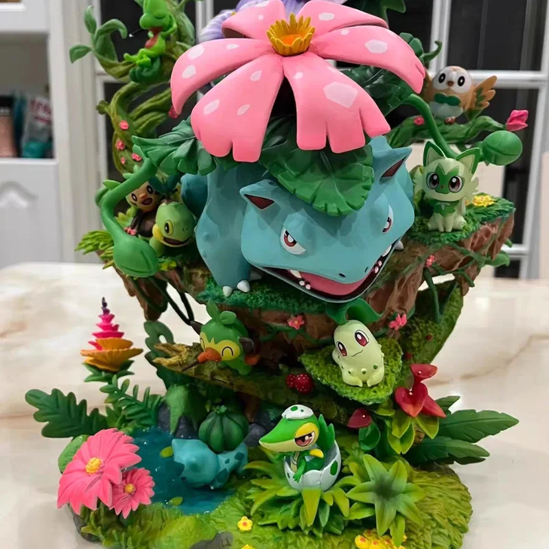 33cm Pet Elf Egg Forest Bulbasaur Flower Grass Series Family Bucket Bulbasaur Seed Jay Turtle Super Large Handmade Gift Model