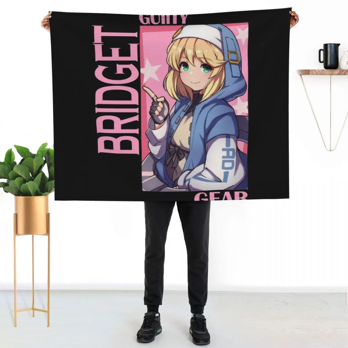 Guilty Gear Bridget Throw Blanket Spring Fall Cozy Throw Blanket for Couch