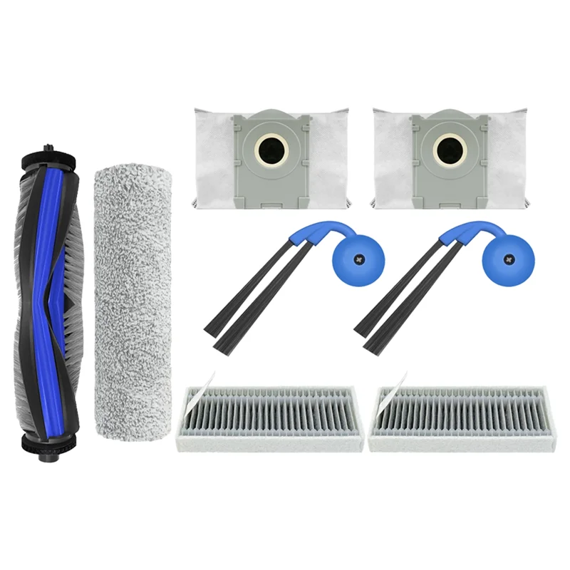 8PCS For Ecovacs Deebot X9 Pro Omni/ X9 Pro Vacuum Cleaner Accessories Kit Main Side Brush Hepa Filter Mop Cloth Dust Bag