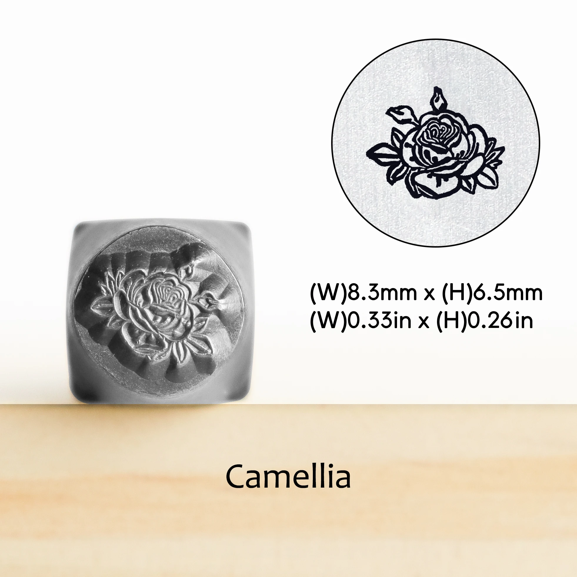 Metal stamps, metal design flower stamps, metal stamp jewelry, metal stamping tools (8.3MM)