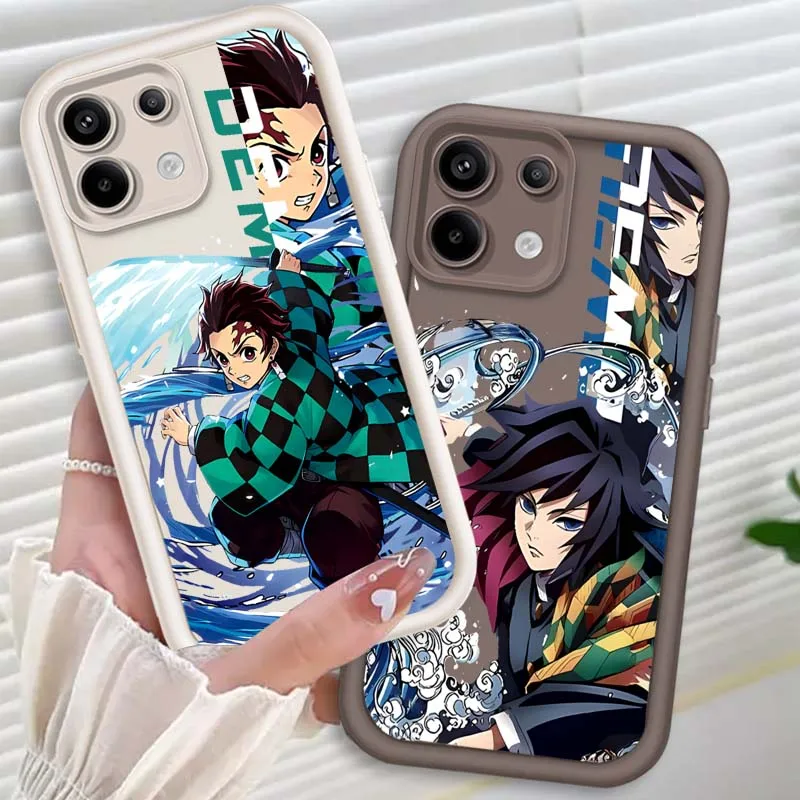 

Demon Slayer Anime For Xiaomi Mi Poco X3 X4 X5 X6 M4 M5 M5s M6 F4 F5 F6 Pro GT Plus 5G Eye Ladder Cover