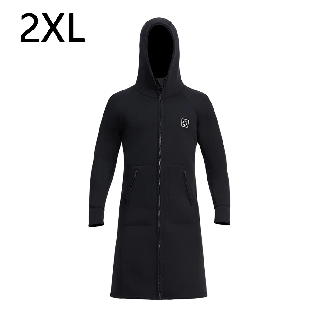 

DIVE SAIL 3MM Wetsuit Top Windbreaker Keep Warm Long Sleeve with Front Double Zipper Surf Suit for Water Aerobics Snorkeling S