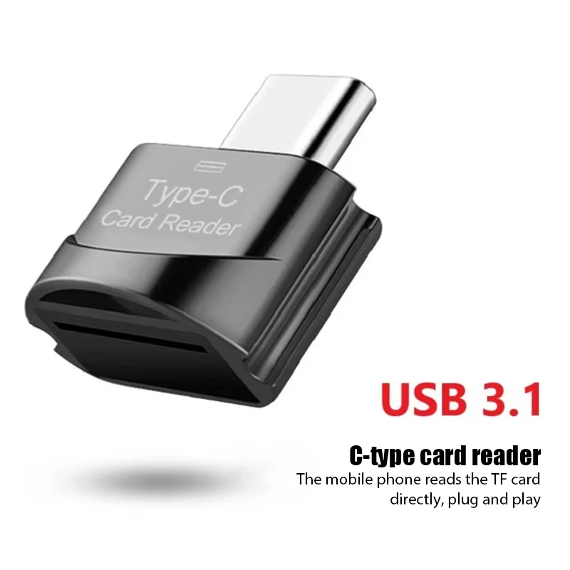 Portable USB 3.1 Type C Mini Card Reader USB C TF SD Card OTG Adapter Type-C Memory Card Reader For Samsung Huawei Phone Laptops