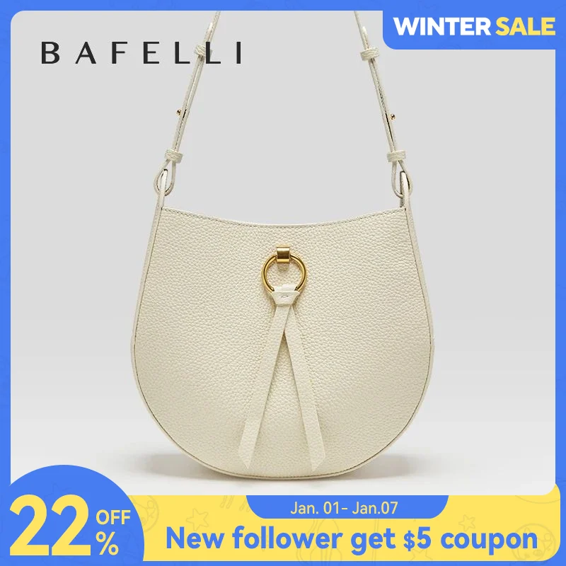 BAFELLI-Bandoulière Vintage en Cuir de Style Rétro, Accessoire de Luxe pour Femme, Nouvelle Collection 2023